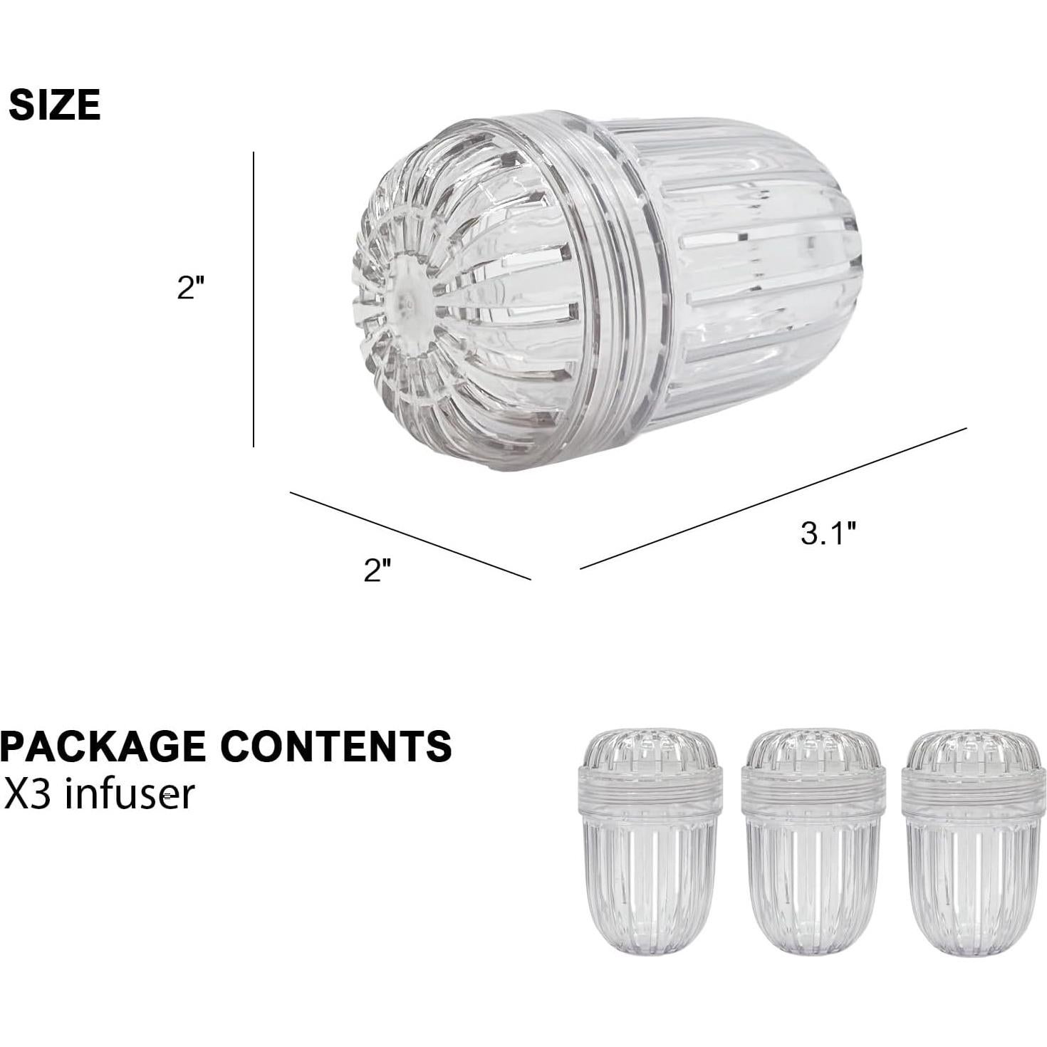 Set de 3 Infusores de Té JICHENGCRAFT de Tritan para Frutas
