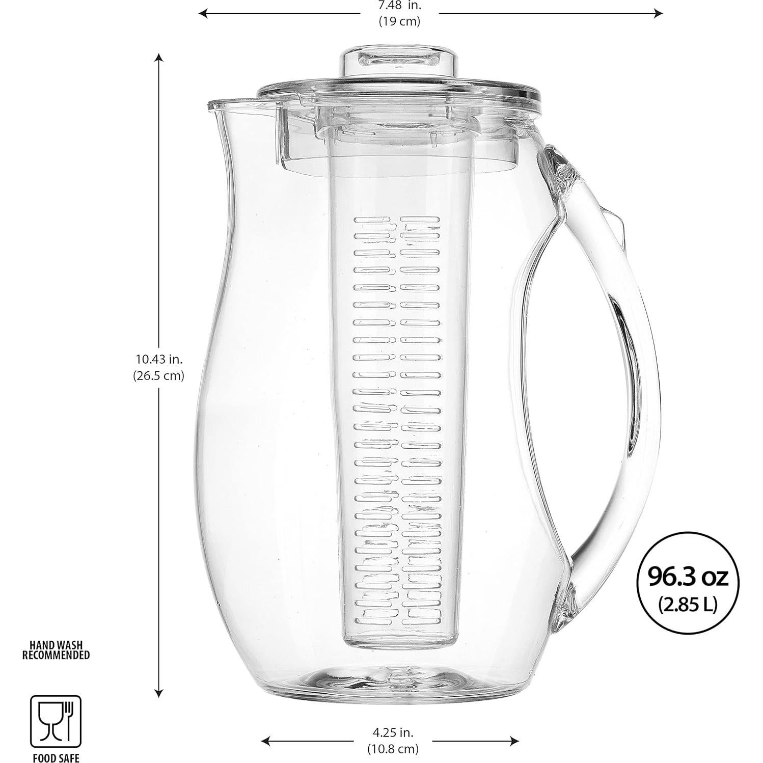 Jarra Infusora de Agua Home Essentials 2.76L Acrílico Irrompible