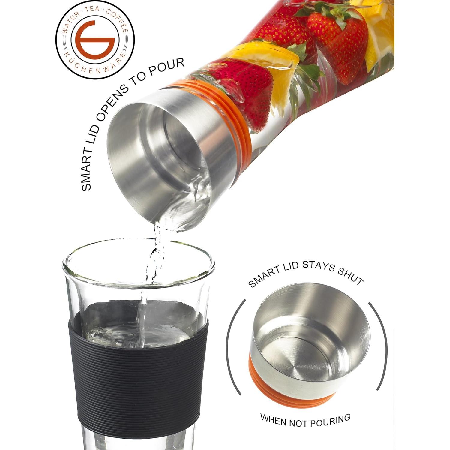 Grosche Rio Jarra de Vidrio 1000ml con Tapa y Filtro