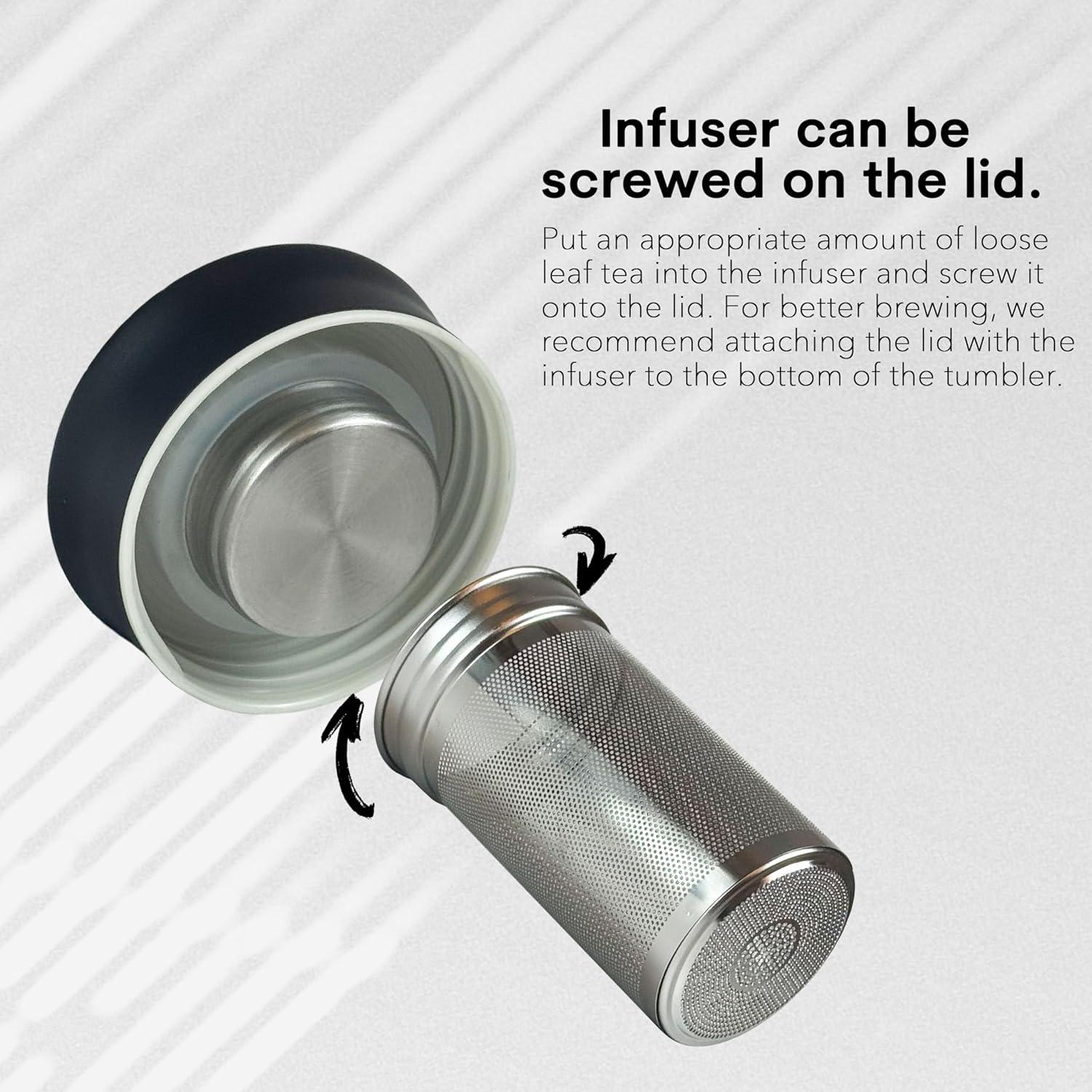 Botella de Té Xaeiglas 400ml con Infusor Acero Inoxidable