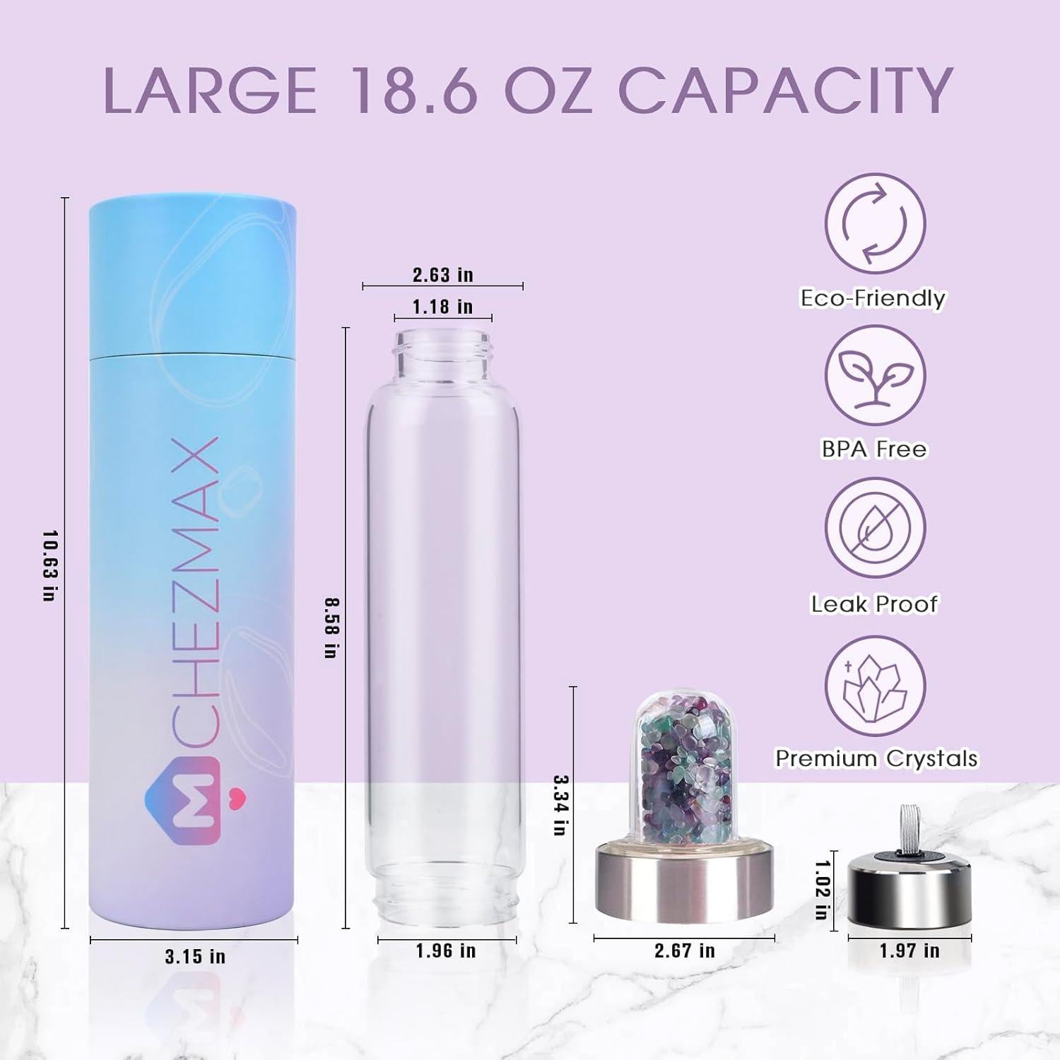 Botella de vidrio ChezMax 0.24L con infusor de cristal