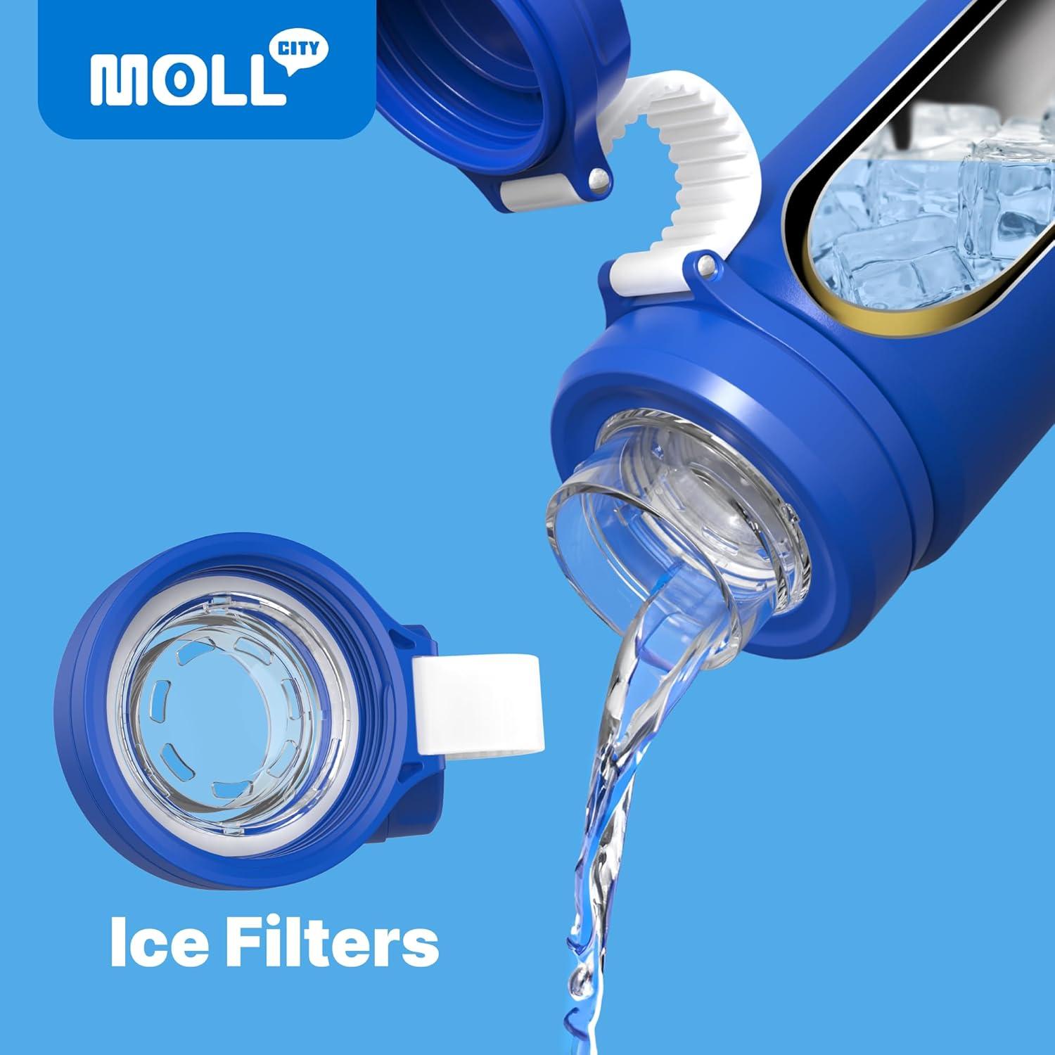 Botella de Agua Aislada Mollcity 24 oz Acero Inoxidable Verde