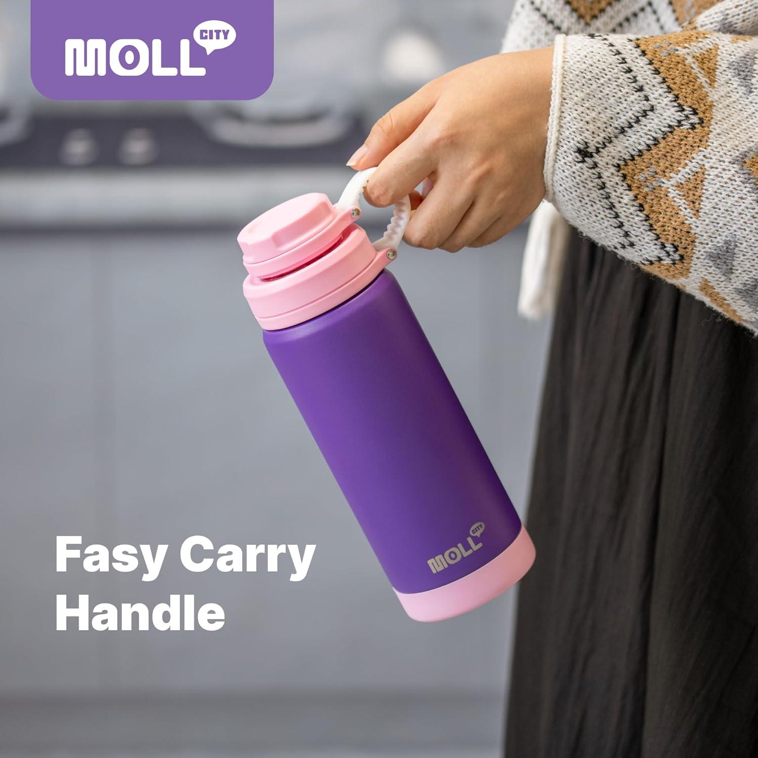 Botella de Agua Aislada Mollcity 24 oz Acero Inoxidable Verde