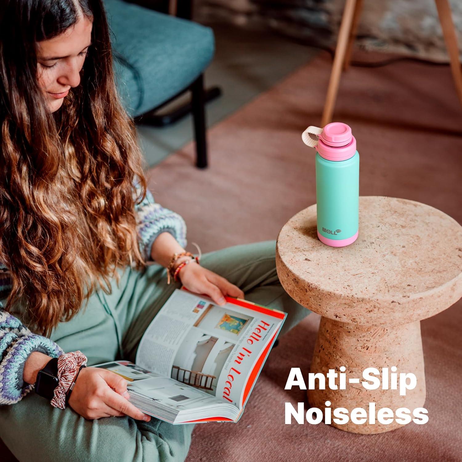 Botella de Agua Aislada Mollcity 24 oz Acero Inoxidable Verde