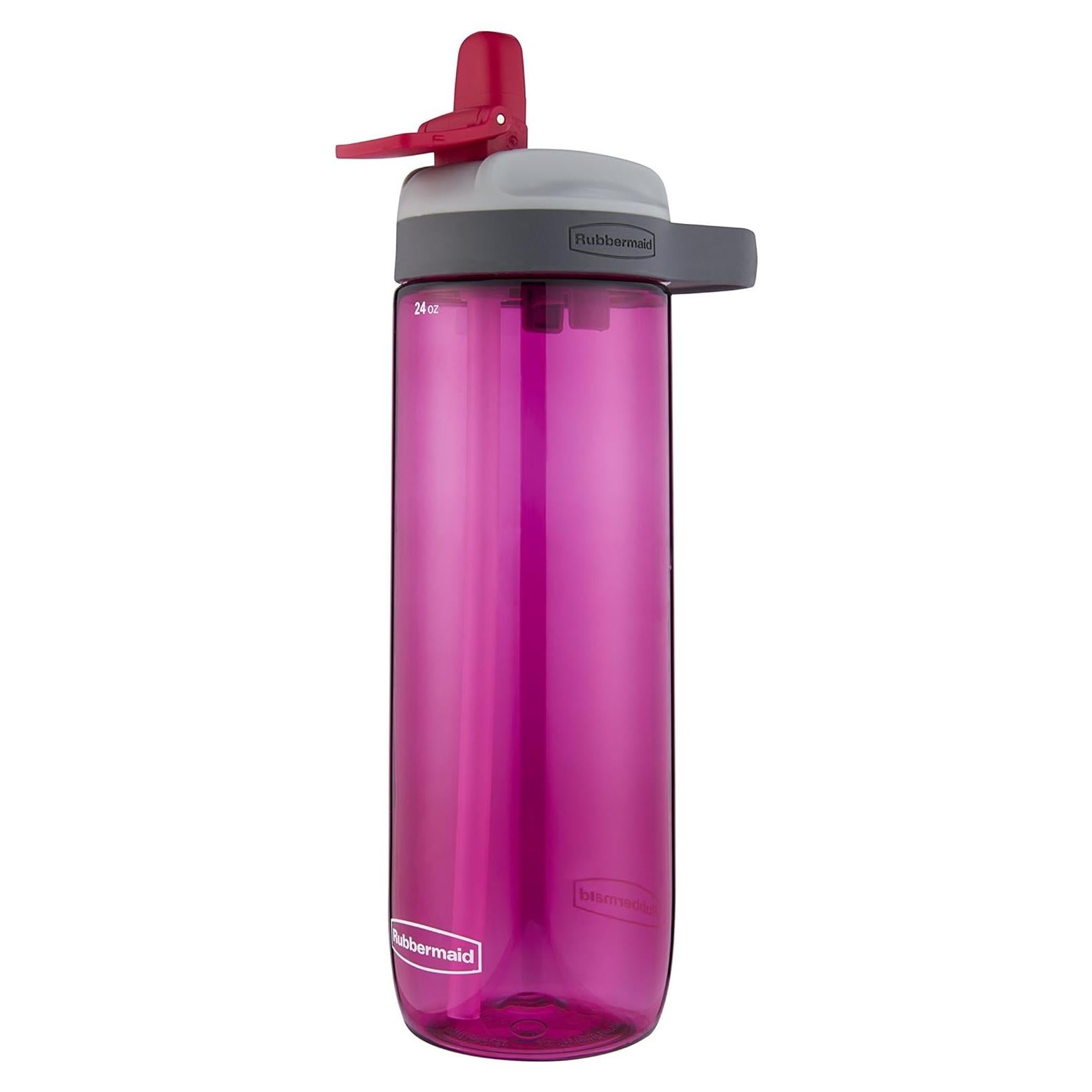 Botella de Agua Rubbermaid 710 ml a Prueba de Fugas Rosa Ácido