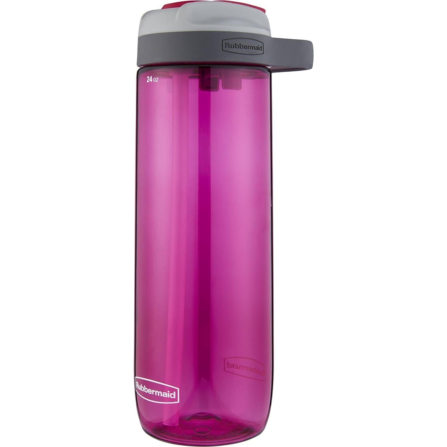 Botella de Agua Rubbermaid 710 ml a Prueba de Fugas Rosa Ácido