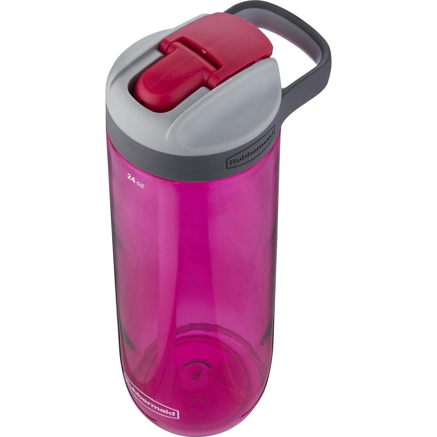 Botella de Agua Rubbermaid 710 ml a Prueba de Fugas Rosa Ácido