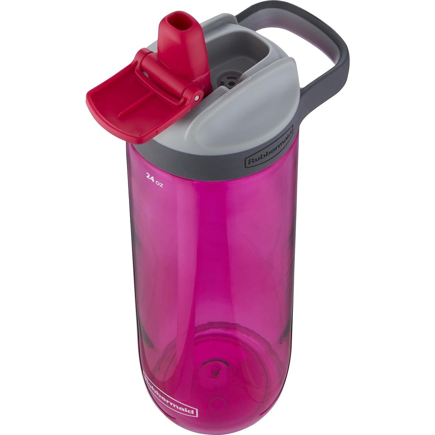 Botella de Agua Rubbermaid 710 ml a Prueba de Fugas Rosa Ácido