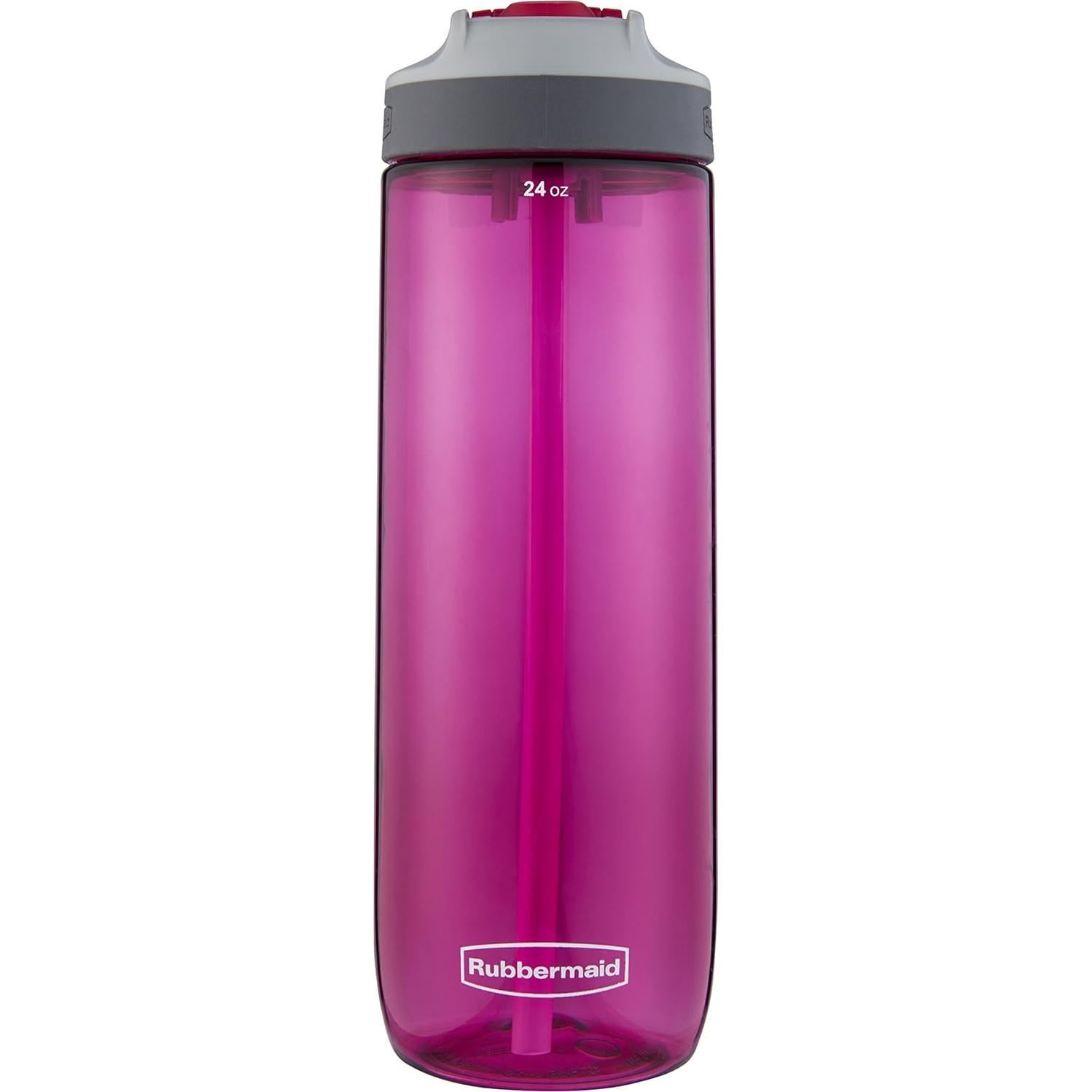 Botella de Agua Rubbermaid 710 ml a Prueba de Fugas Rosa Ácido