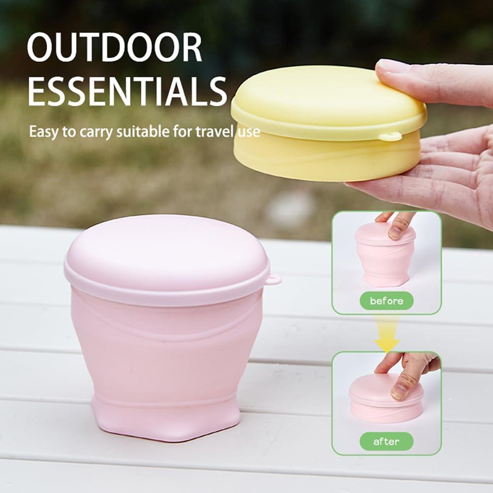 Tazas de Café Plegables UNNESTAR 180ml Silicona 2 Pcs Azul/Rosa