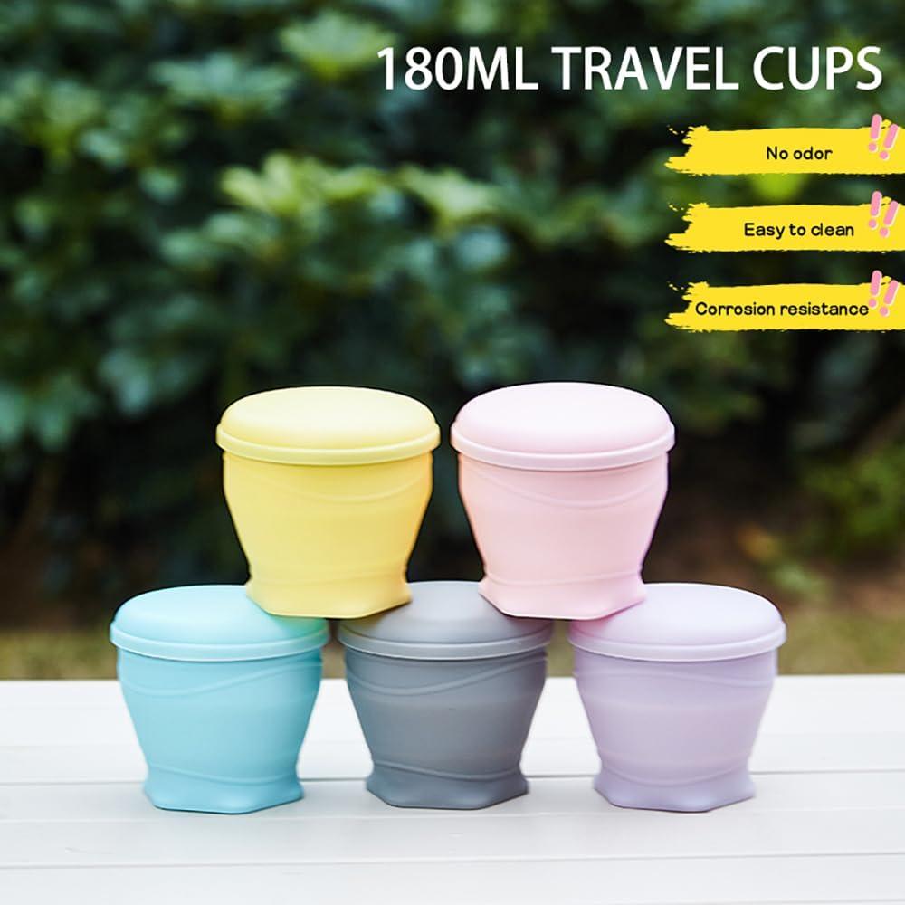 Tazas de Café Plegables UNNESTAR 180ml Silicona 2 Pcs Azul/Rosa