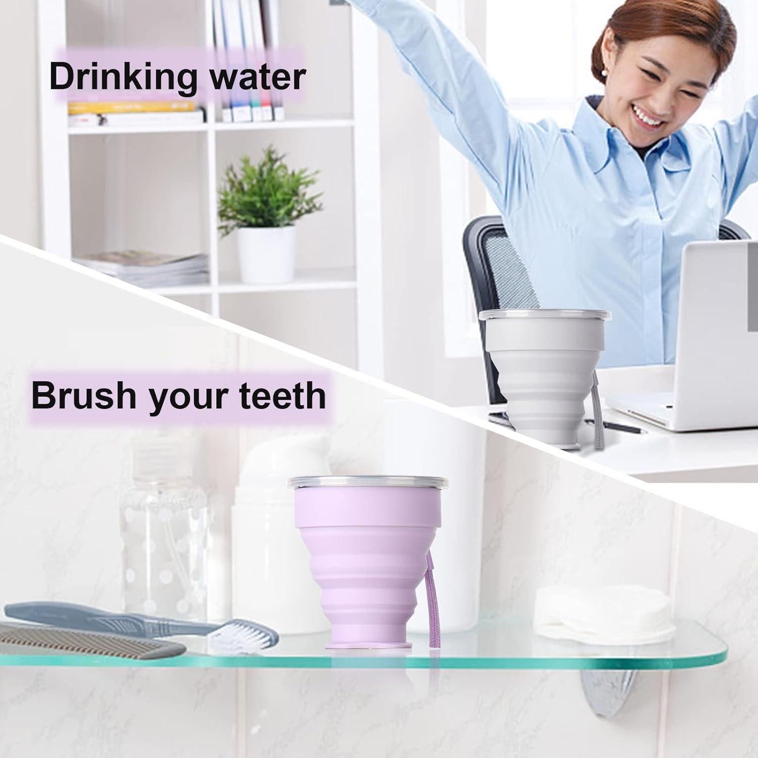 Taza Plegable de Silicona JIELUO 200ml 6Pack para Viaje