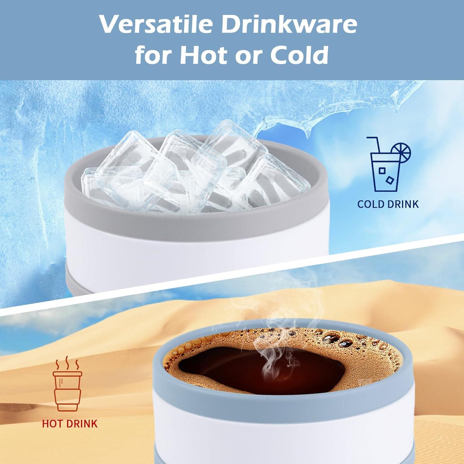 Tazas Plegables 1st Heaven de Silicona 12 oz para Viajar - 2PCS