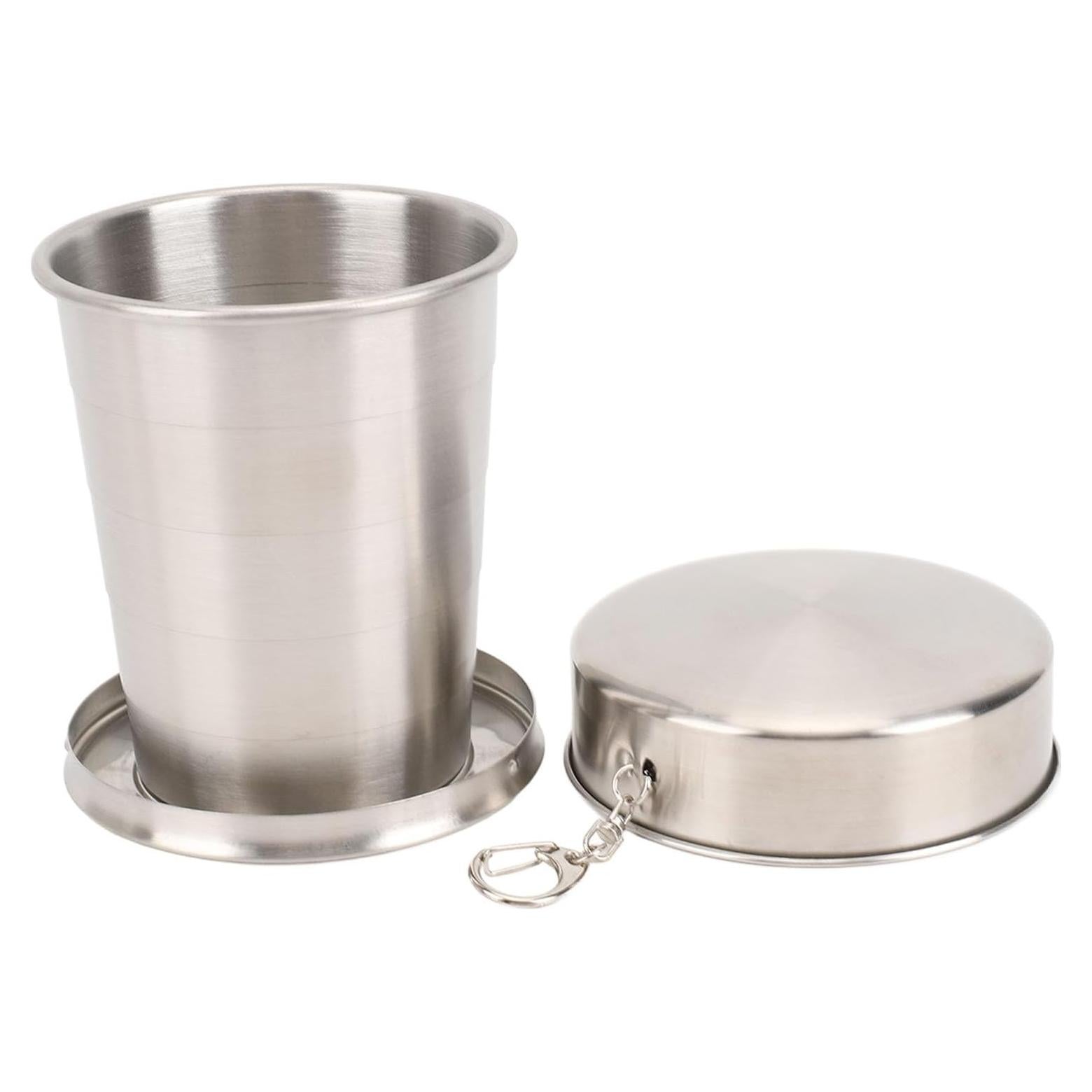 Taza Plegable de Acero Inoxidable Bewinner 450ML Camping