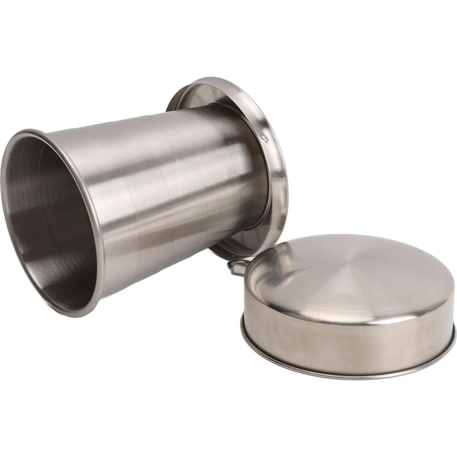 Taza Plegable de Acero Inoxidable Bewinner 450ML Camping