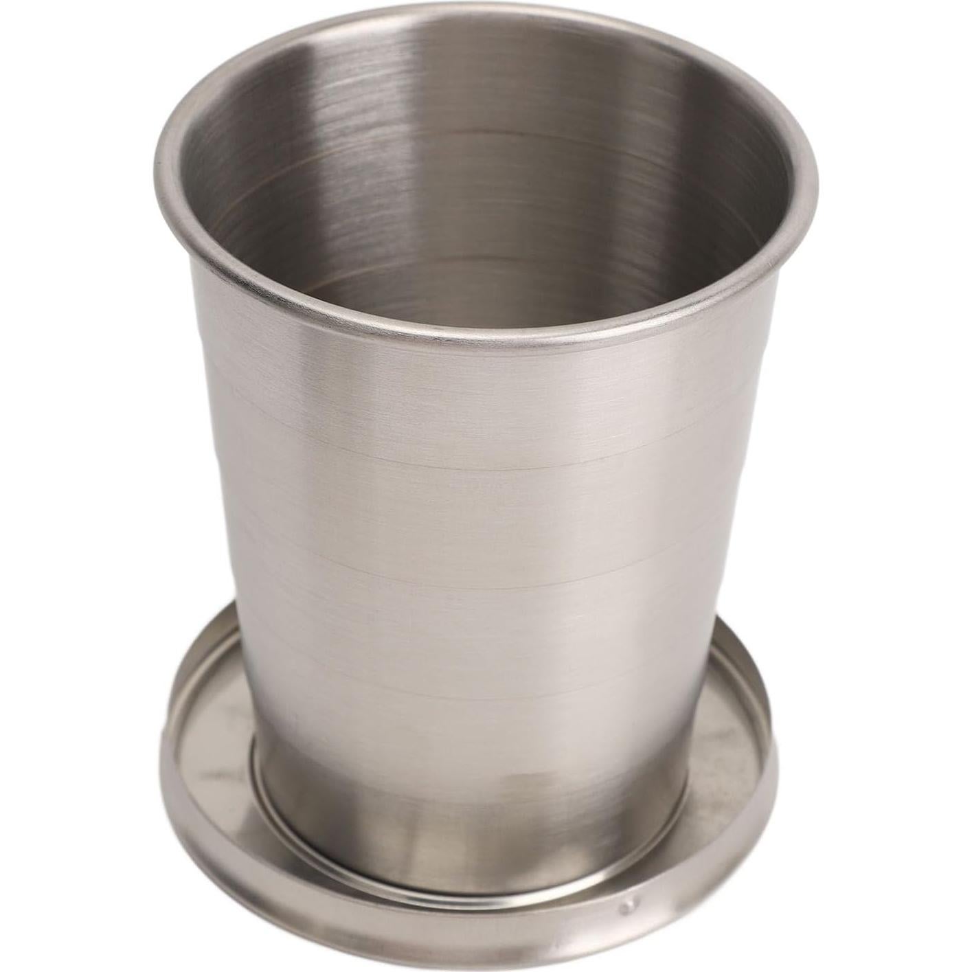 Taza Plegable de Acero Inoxidable Bewinner 450ML Camping