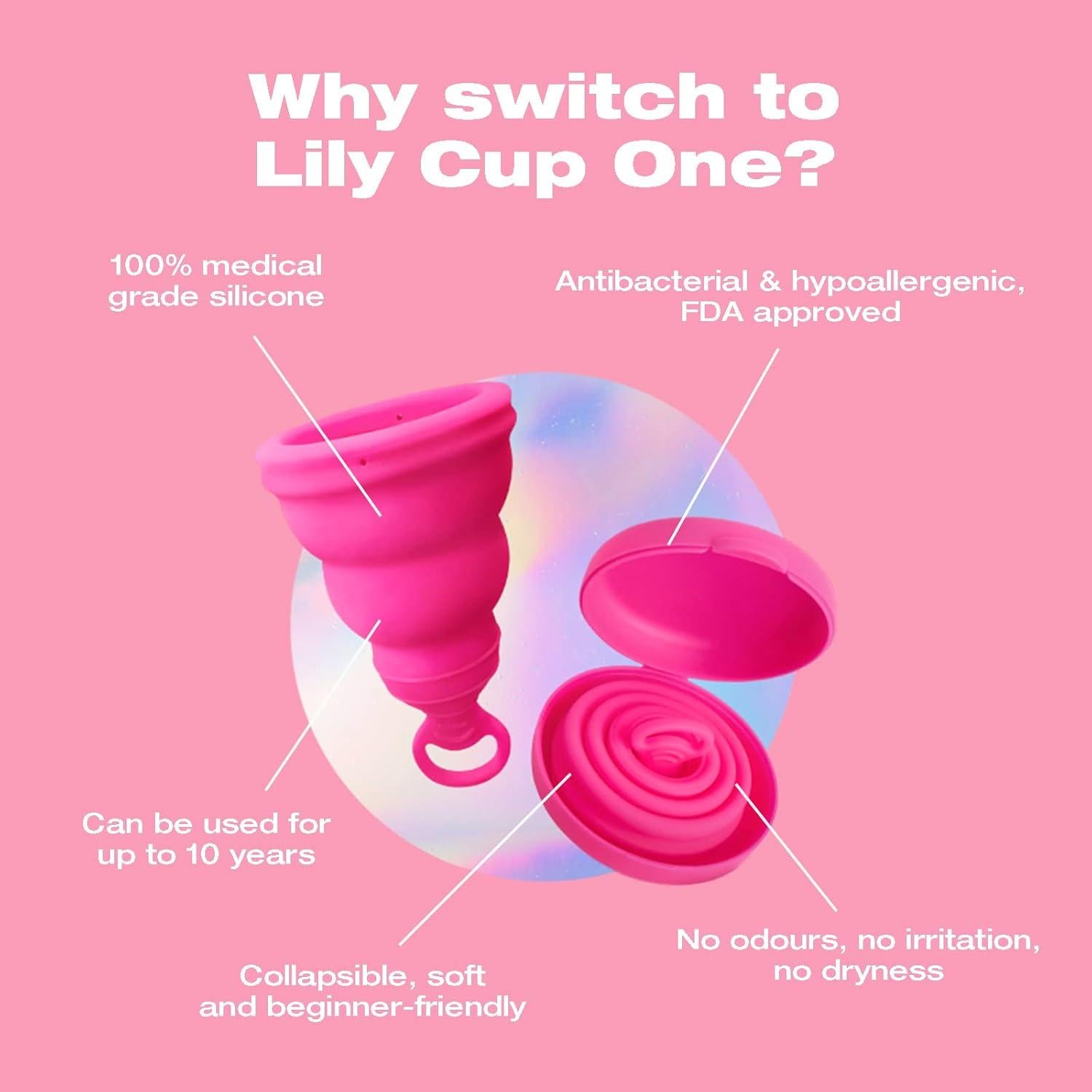 Copa Menstrual Intimina Lily Cup One para Principiantes 4.7cm