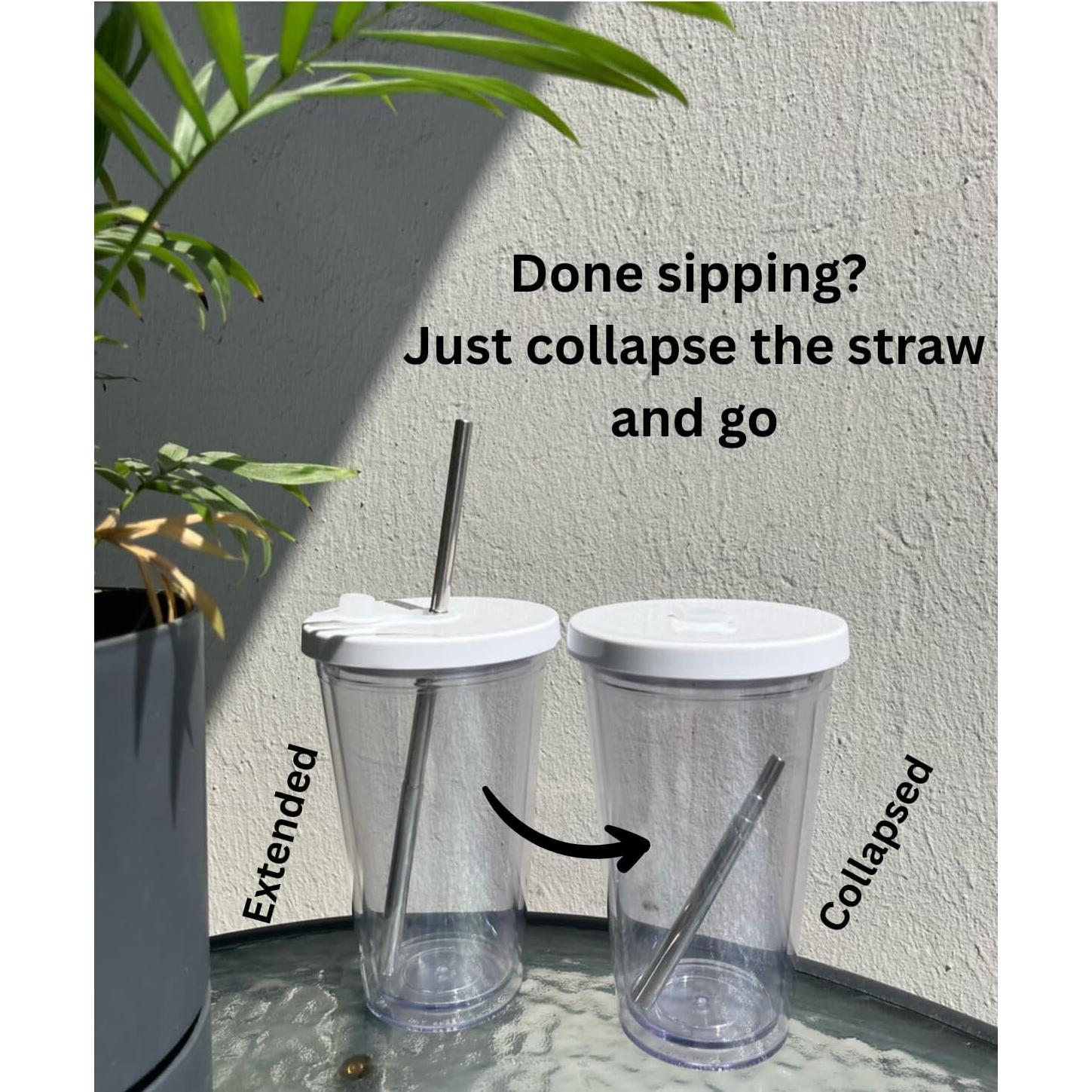 Taza de Café Helado Reutilizable SEFAONUR 16 Oz Aislada