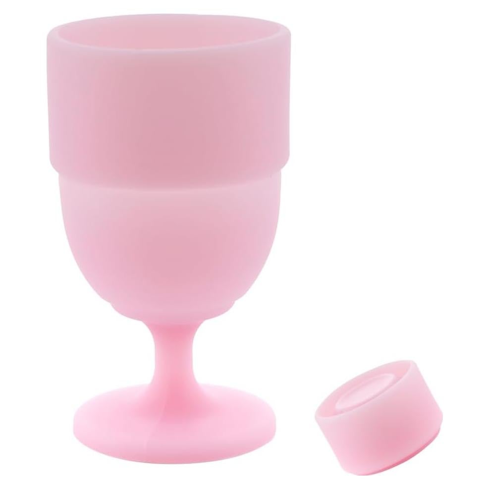 Vasos de Vino de Silicona Plegables TWZKXC 200ml Rosa