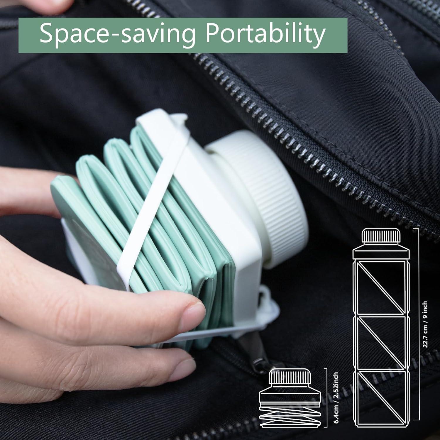 Botella de Agua Plegable Popdigito 720ml Ligera a Prueba de Fugas