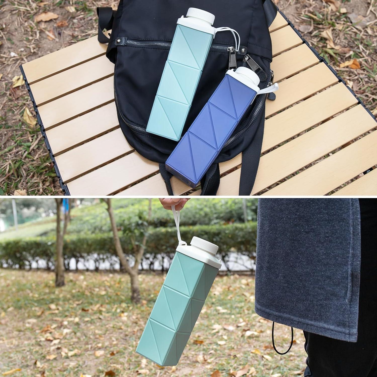 Botella de Agua Plegable Popdigito 720ml Ligera a Prueba de Fugas