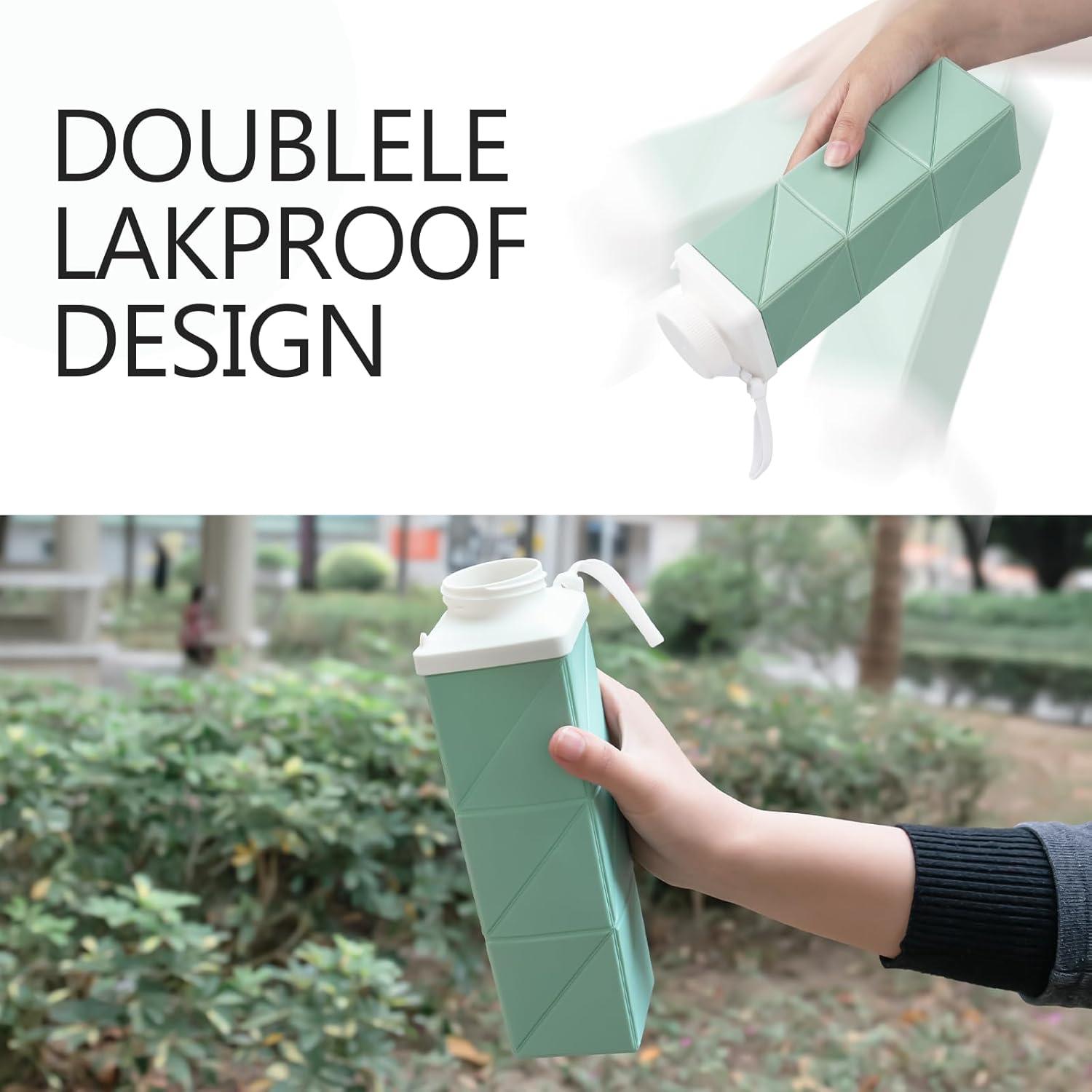 Botella de Agua Plegable Popdigito 720ml Ligera a Prueba de Fugas