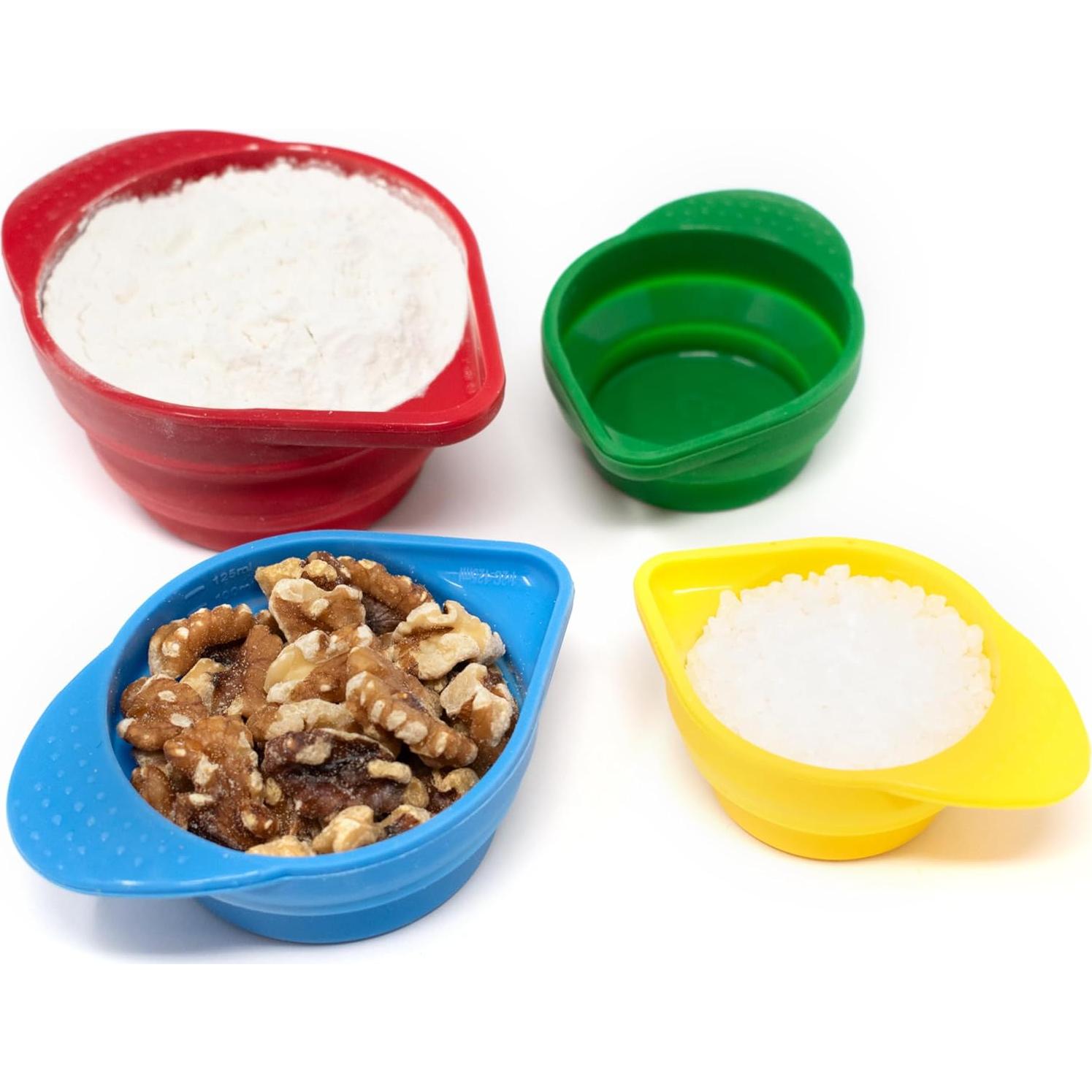 Juego de Tazas Medidoras Plegables Norpro 4 Piezas 60ml a 250ml