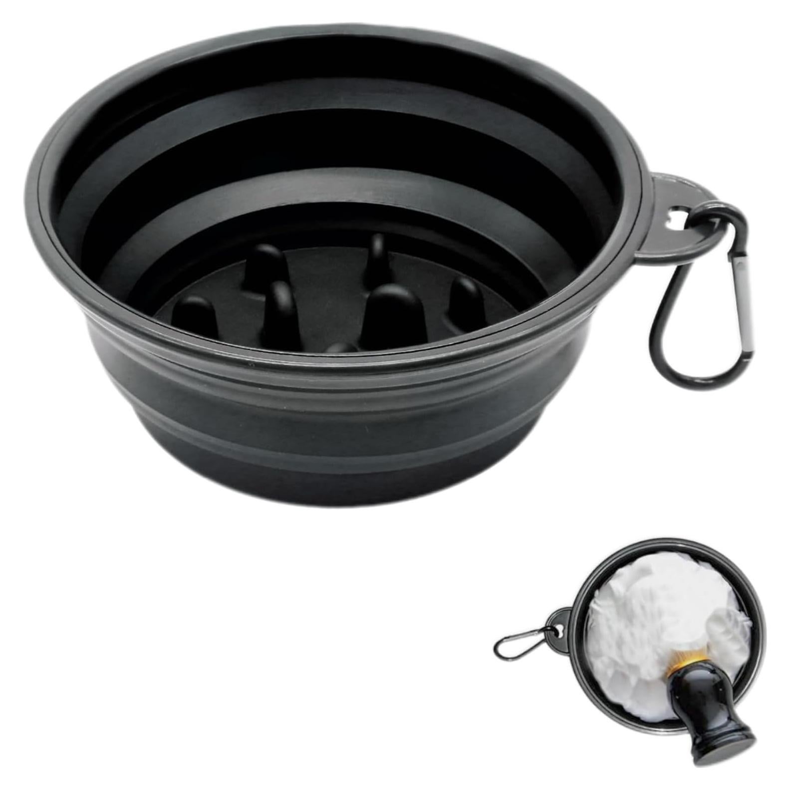 Tazón de Afeitar Plegable Genérico con Mosquetón 12.7 cm