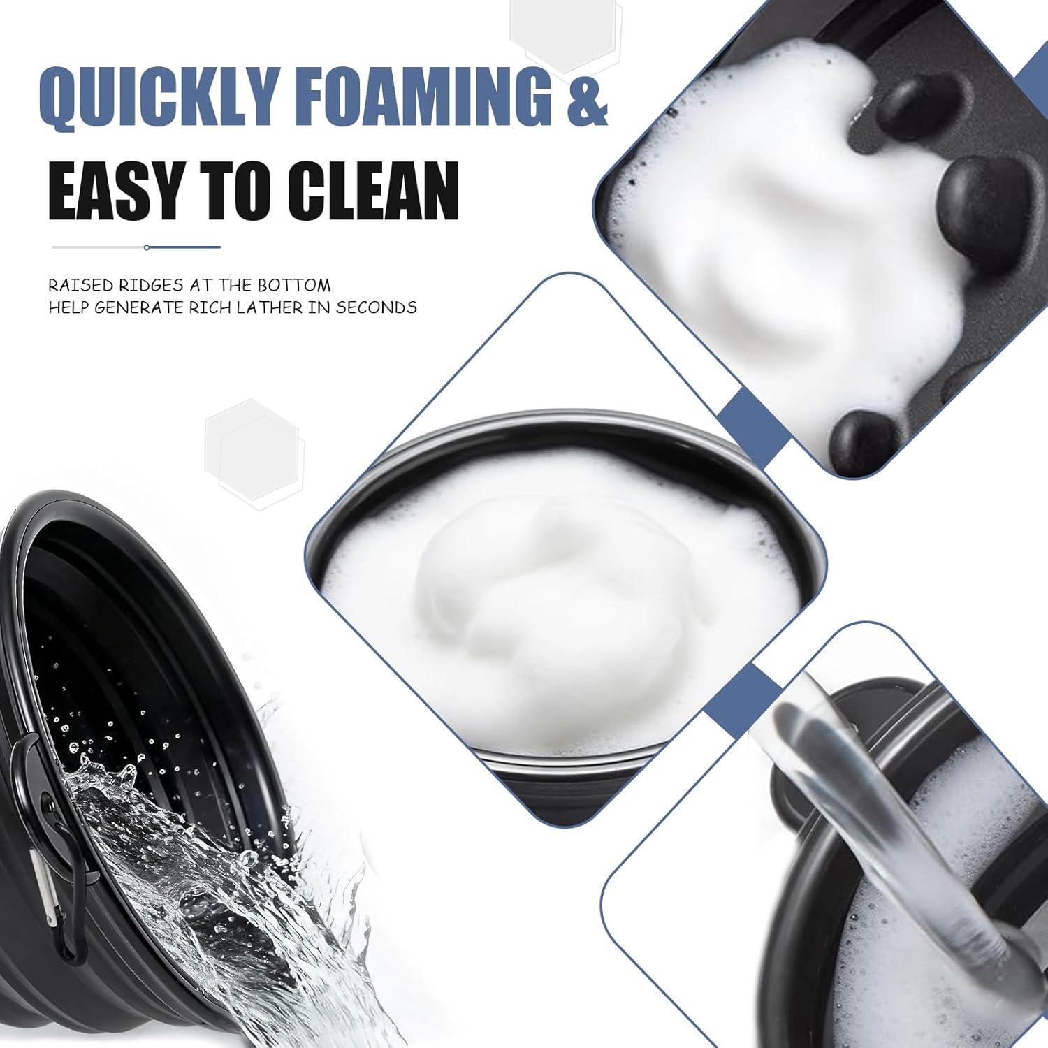 Tazón de Afeitar Plegable Genérico con Mosquetón 12.7 cm