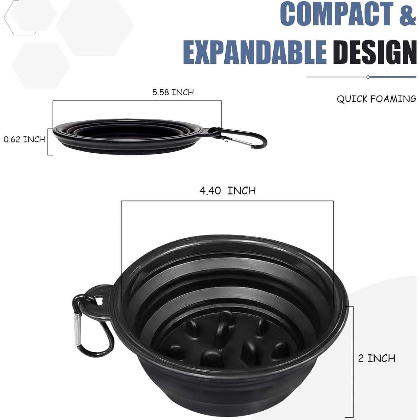 Tazón de Afeitar Plegable Genérico con Mosquetón 12.7 cm