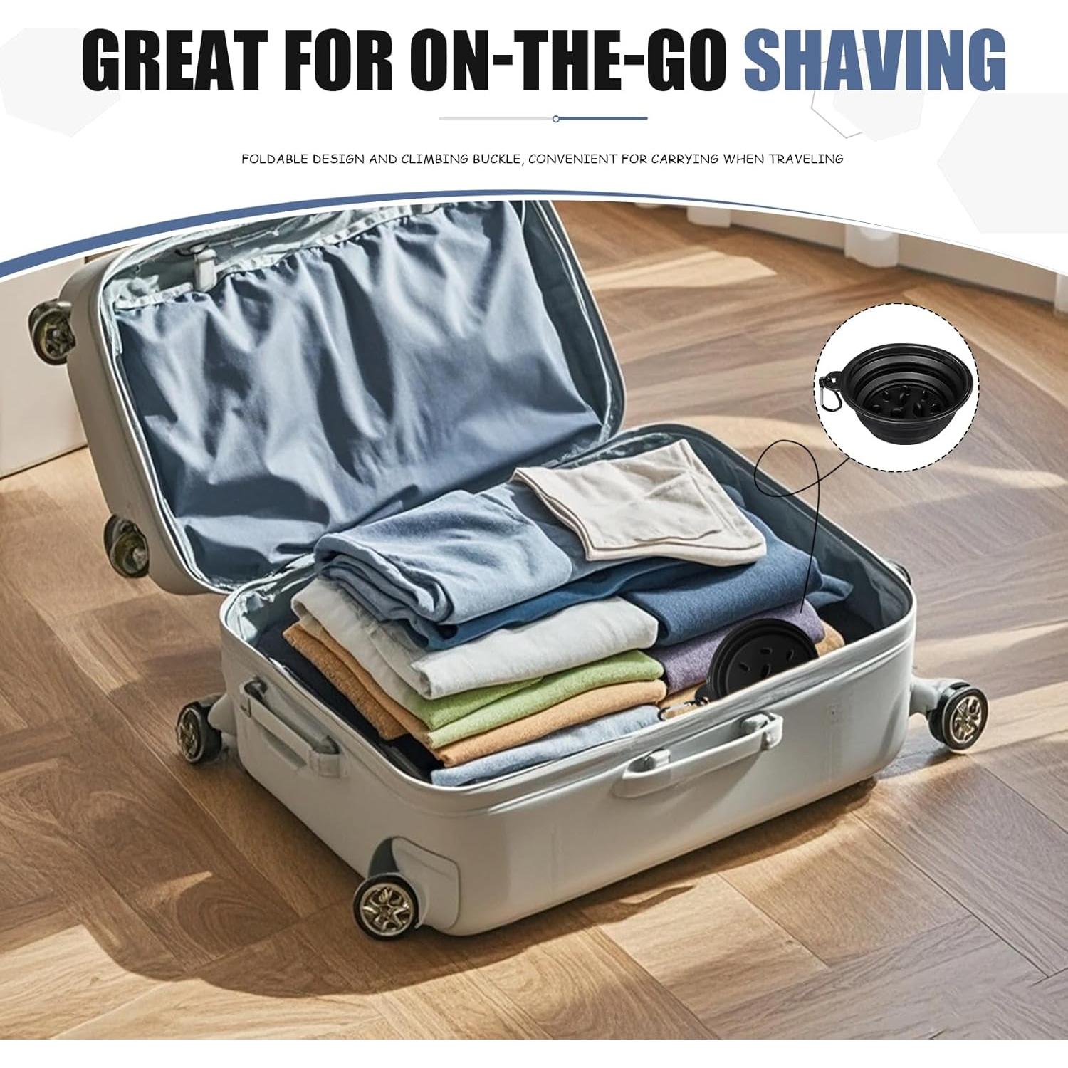 Tazón de Afeitar Plegable Genérico con Mosquetón 12.7 cm