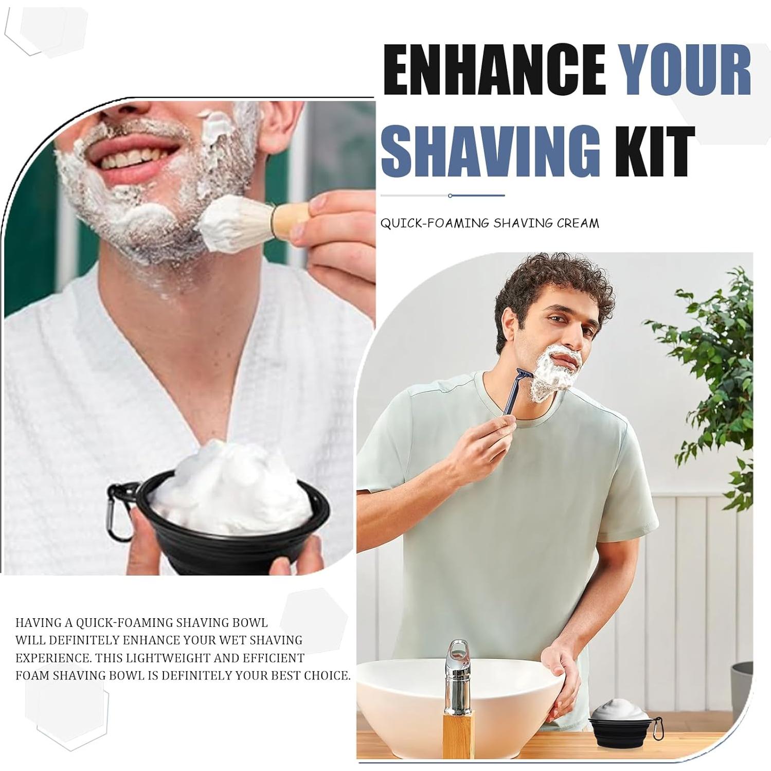 Tazón de Afeitar Plegable Genérico con Mosquetón 12.7 cm