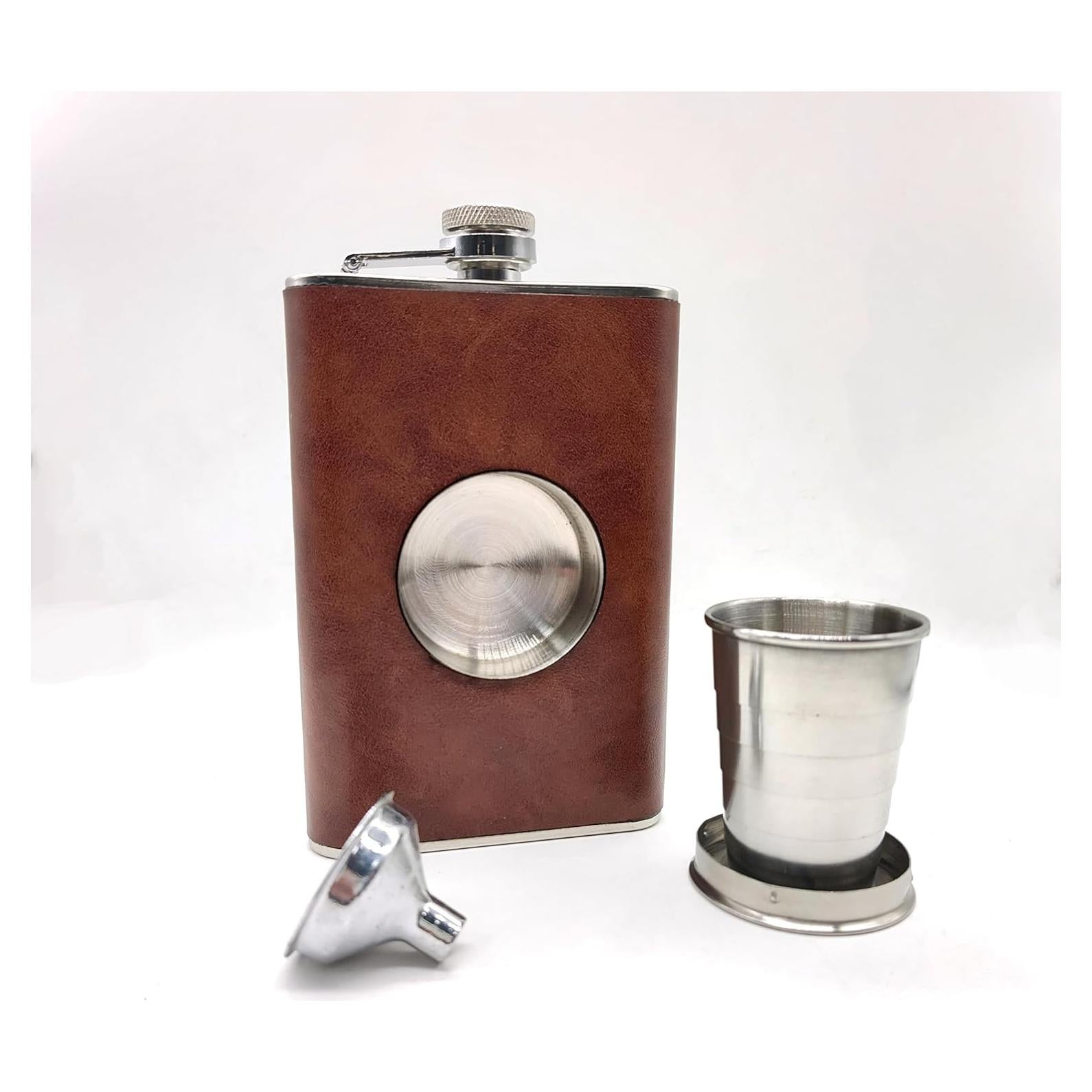 Frasco de acero inoxidable 240ml CNFLASK con copa colapsable