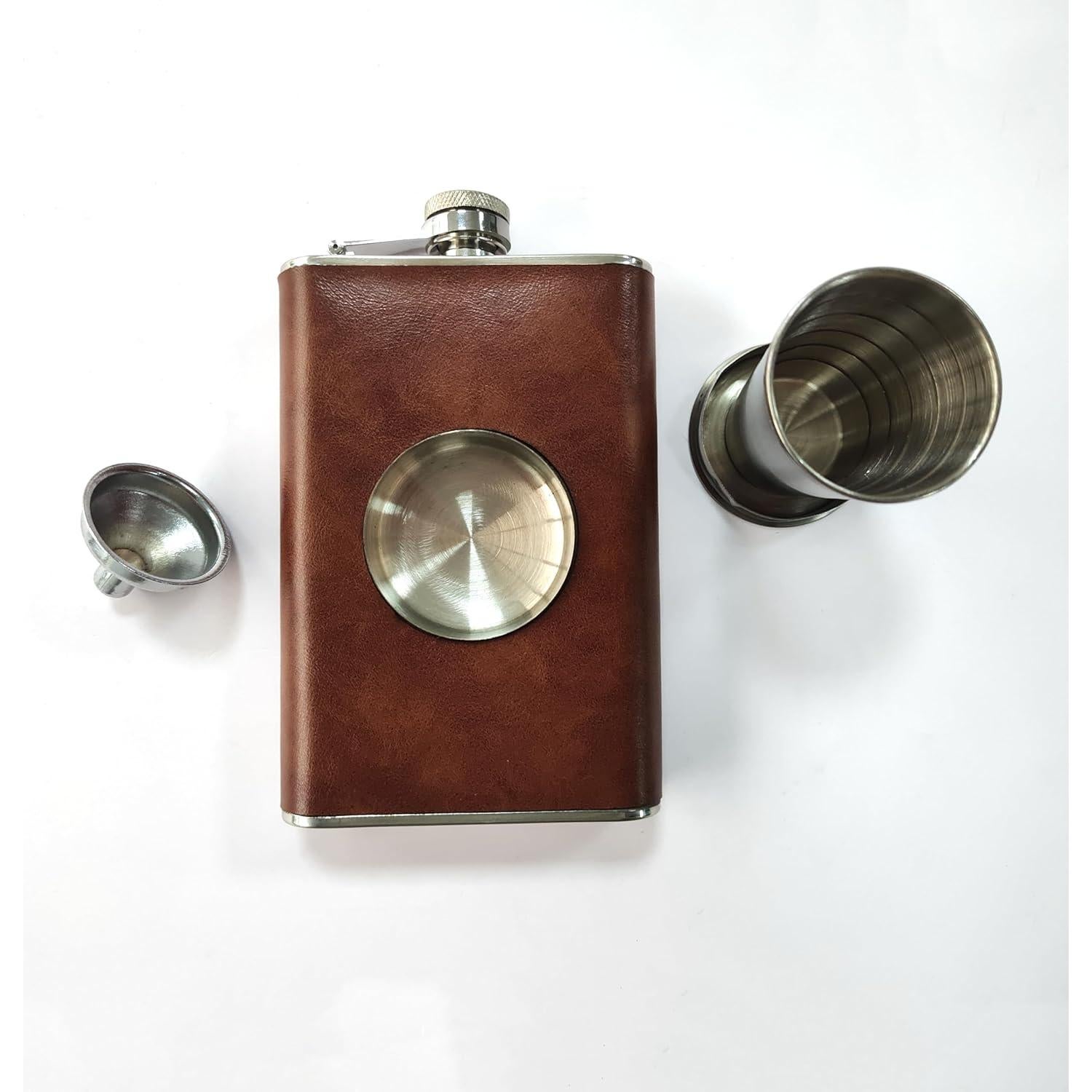 Frasco de acero inoxidable 240ml CNFLASK con copa colapsable