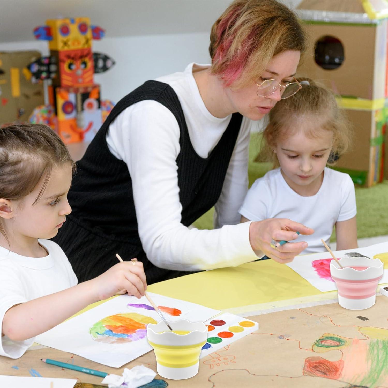 3 Piezas Lavador de Pinceles Plegable Aswewamt Silicona