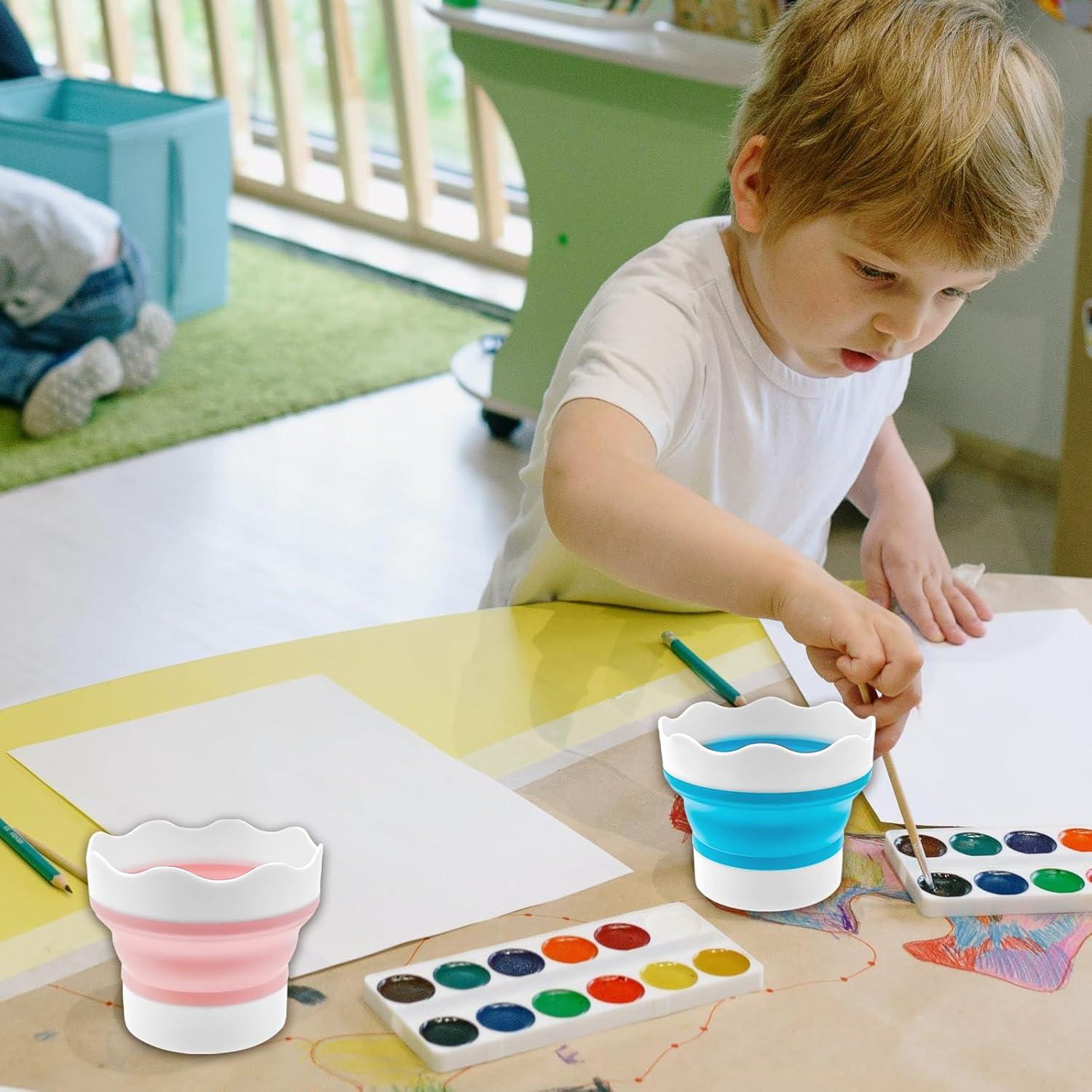 3 Piezas Lavador de Pinceles Plegable Aswewamt Silicona