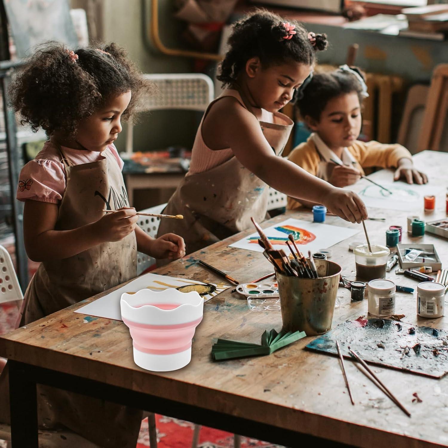 3 Piezas Lavador de Pinceles Plegable Aswewamt Silicona