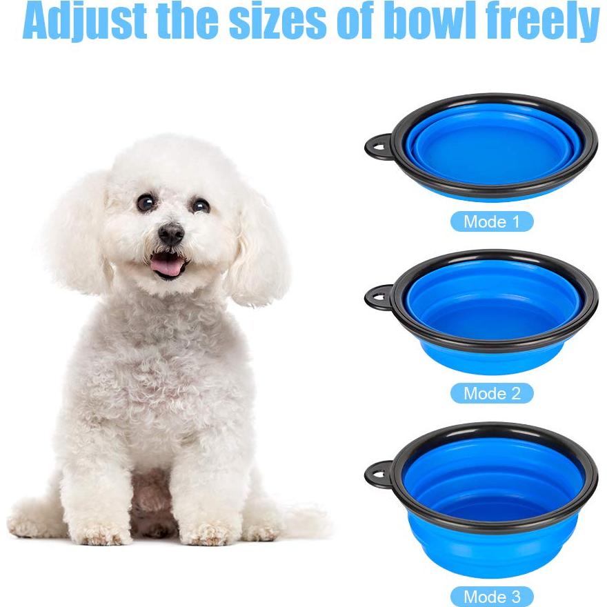 Paquete de 2 tazones colapsables Emoly para perros y gatos 355 ml