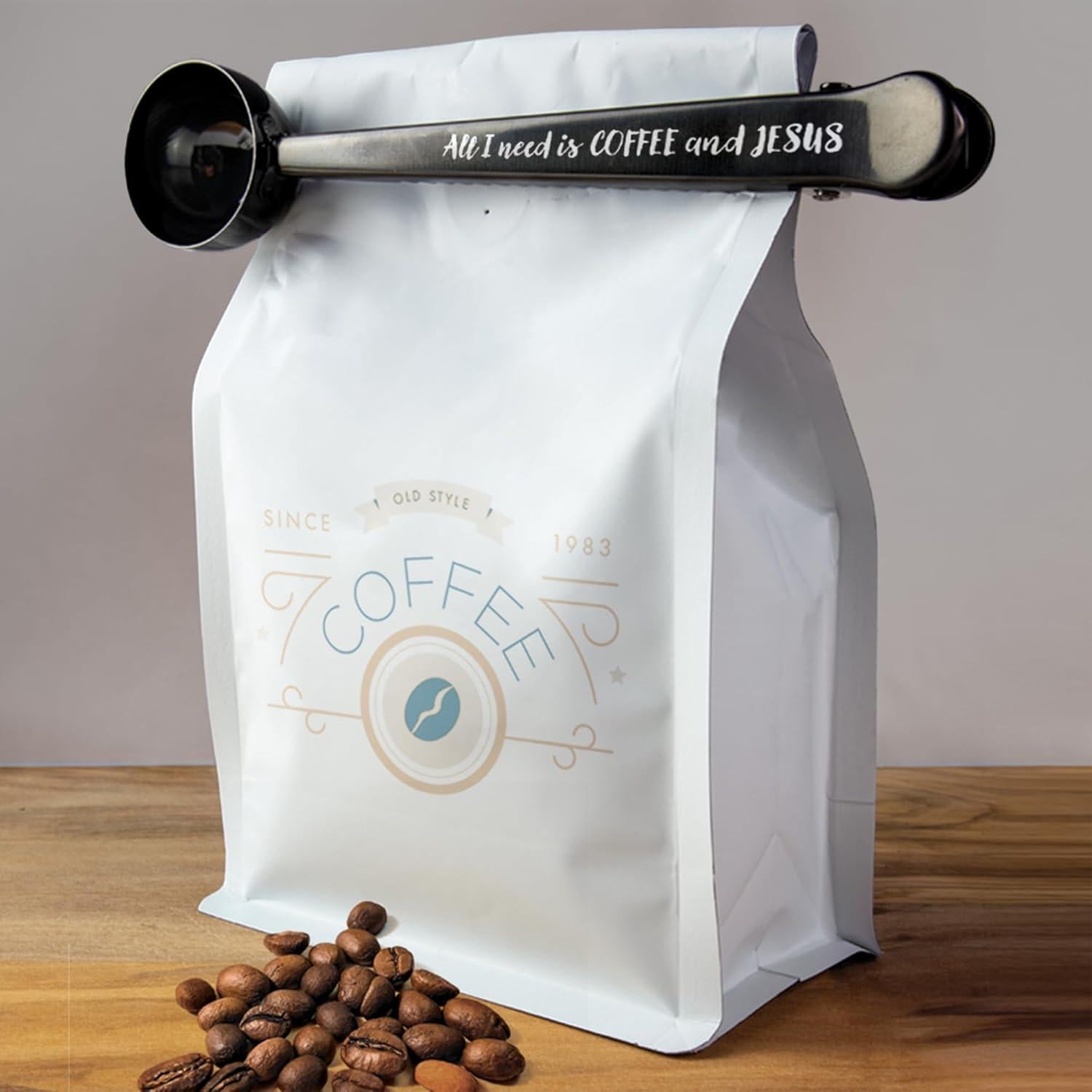 Cucharón de Café con Clip Logos Trading Post - Acero Inoxidable