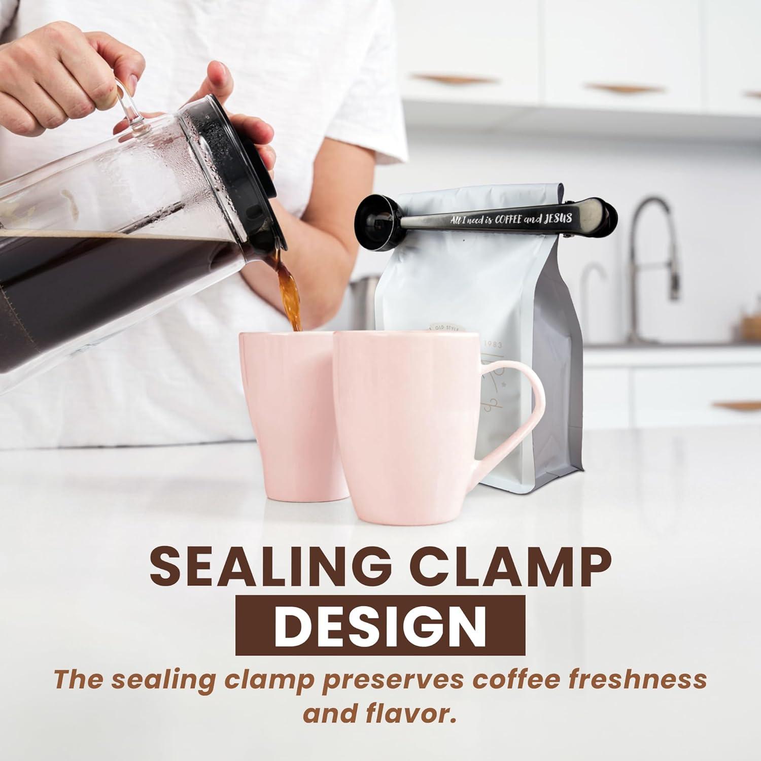 Cucharón de Café con Clip Logos Trading Post - Acero Inoxidable