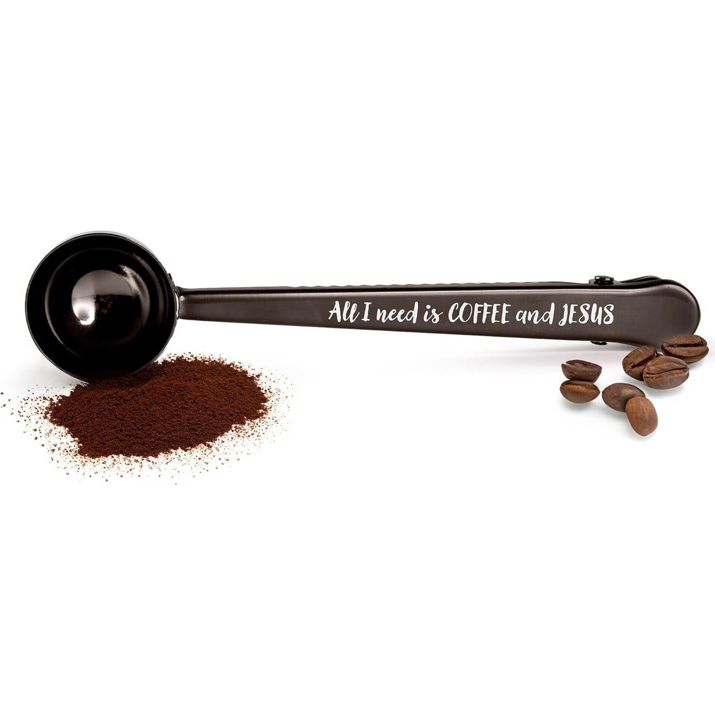 Cucharón de Café con Clip Logos Trading Post - Acero Inoxidable