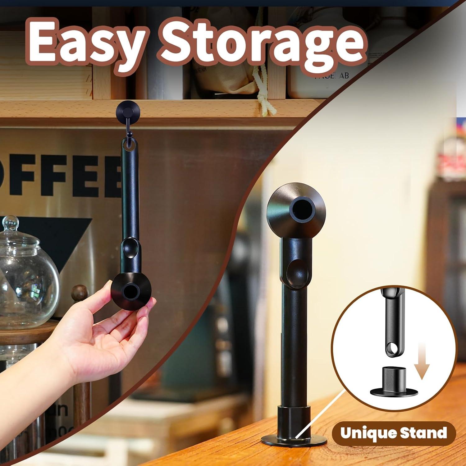 Cuchara de café con embudo Mudygelay 2 cucharadas negra