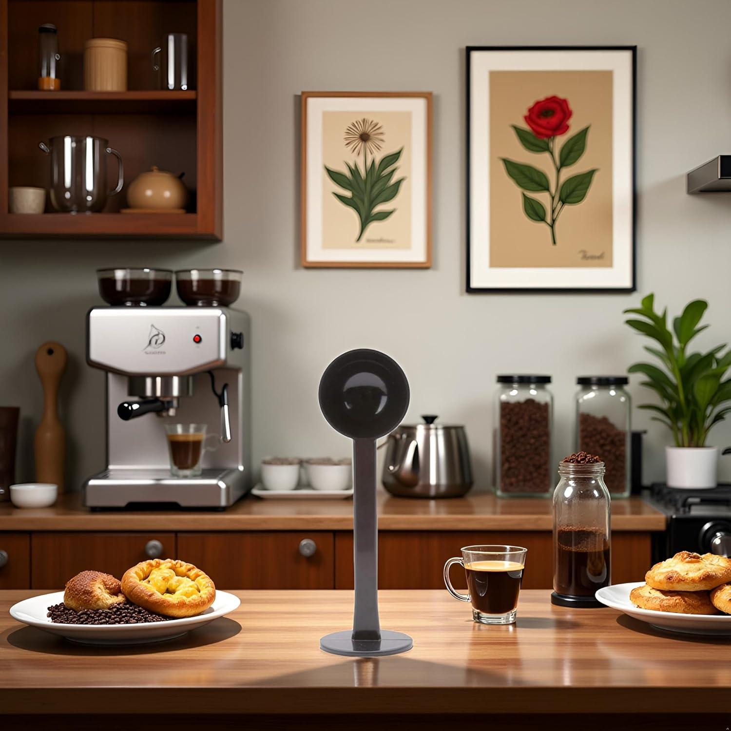 2-In-1 Black Espresso Coffee Bean Spoon Tamping Scoop Tamper Tea Tool For Coffee Bean Spoon Coffee Measuring,about Coffee, Tea and Espresso,Coffee Scoops