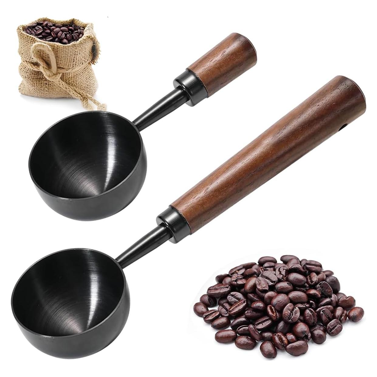 Set de 2 Cucharas Medidoras de Café Acero Inoxidable AddLotLot