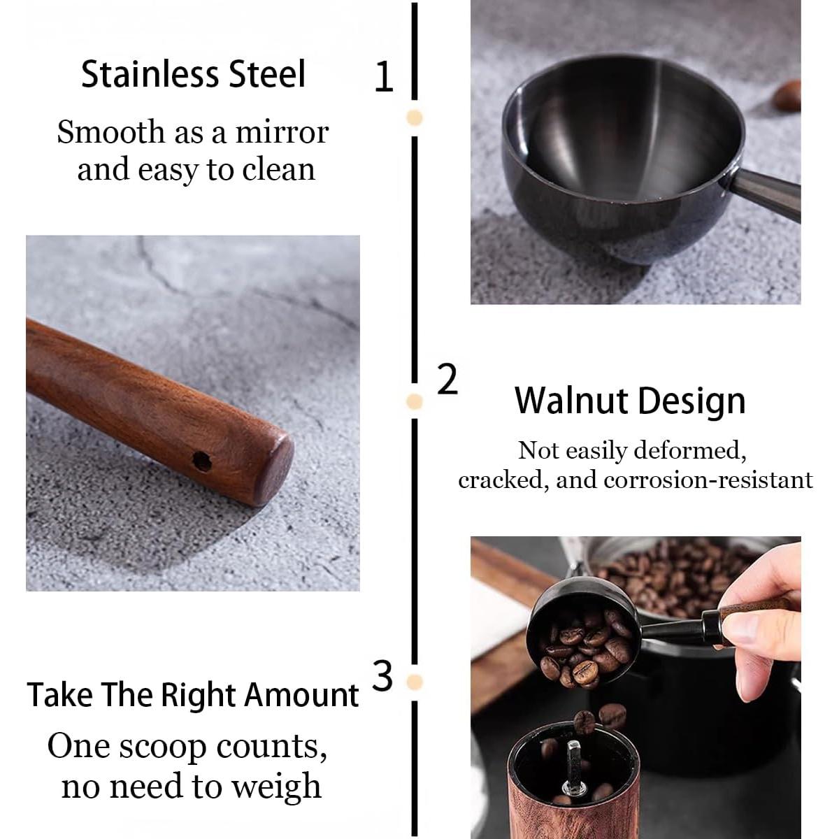 Set de 2 Cucharas Medidoras de Café Acero Inoxidable AddLotLot