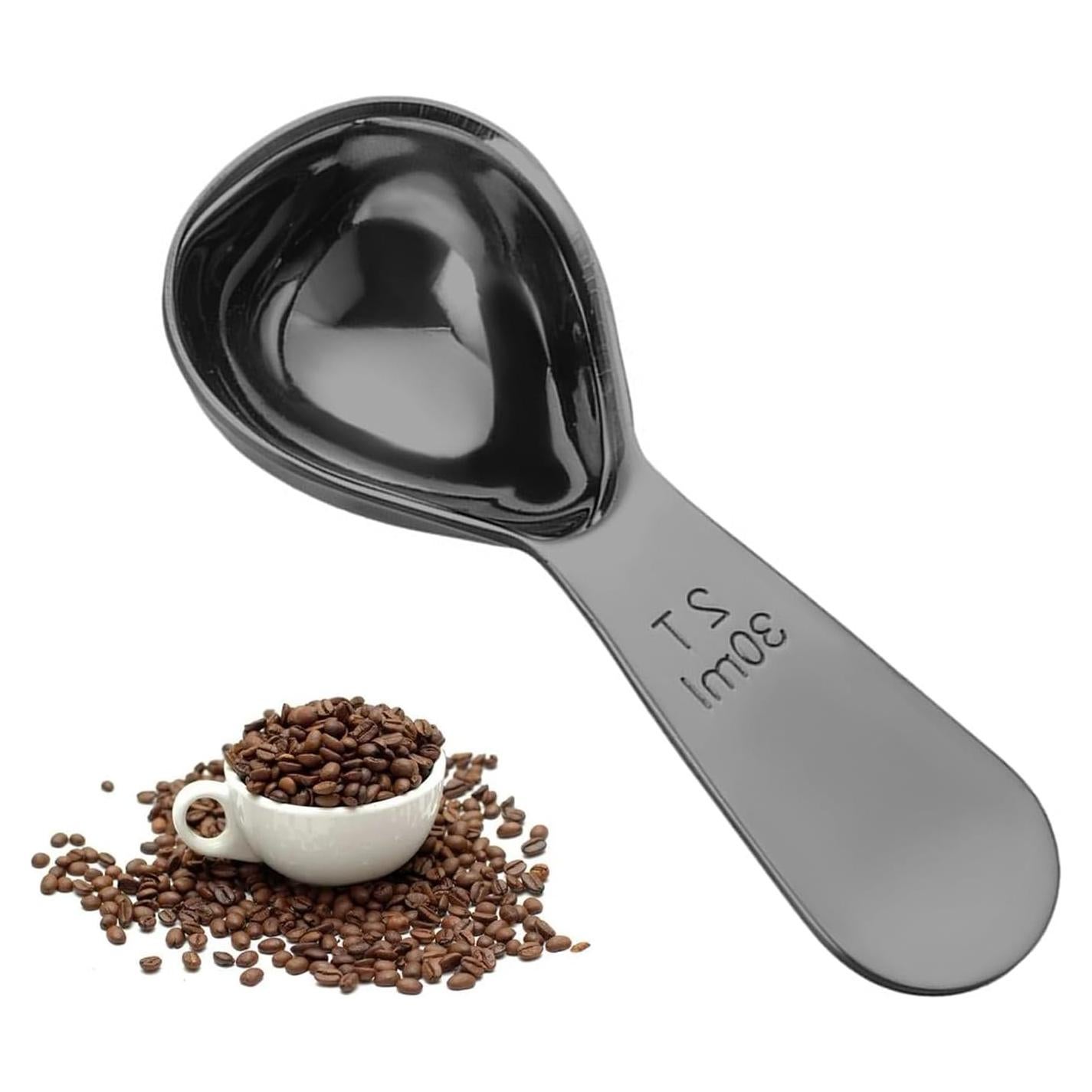 Cuchara Medidora de Café Zinmilin 30ml Acero Inoxidable Negro