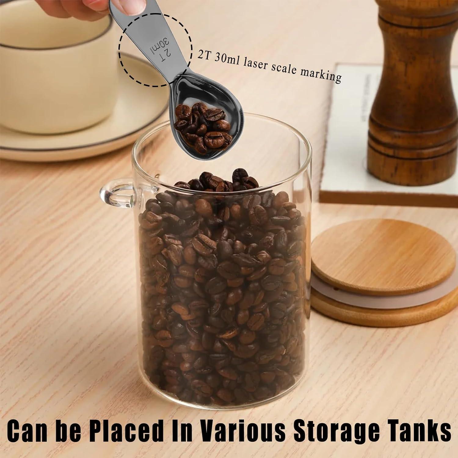 Cuchara Medidora de Café Zinmilin 30ml Acero Inoxidable Negro