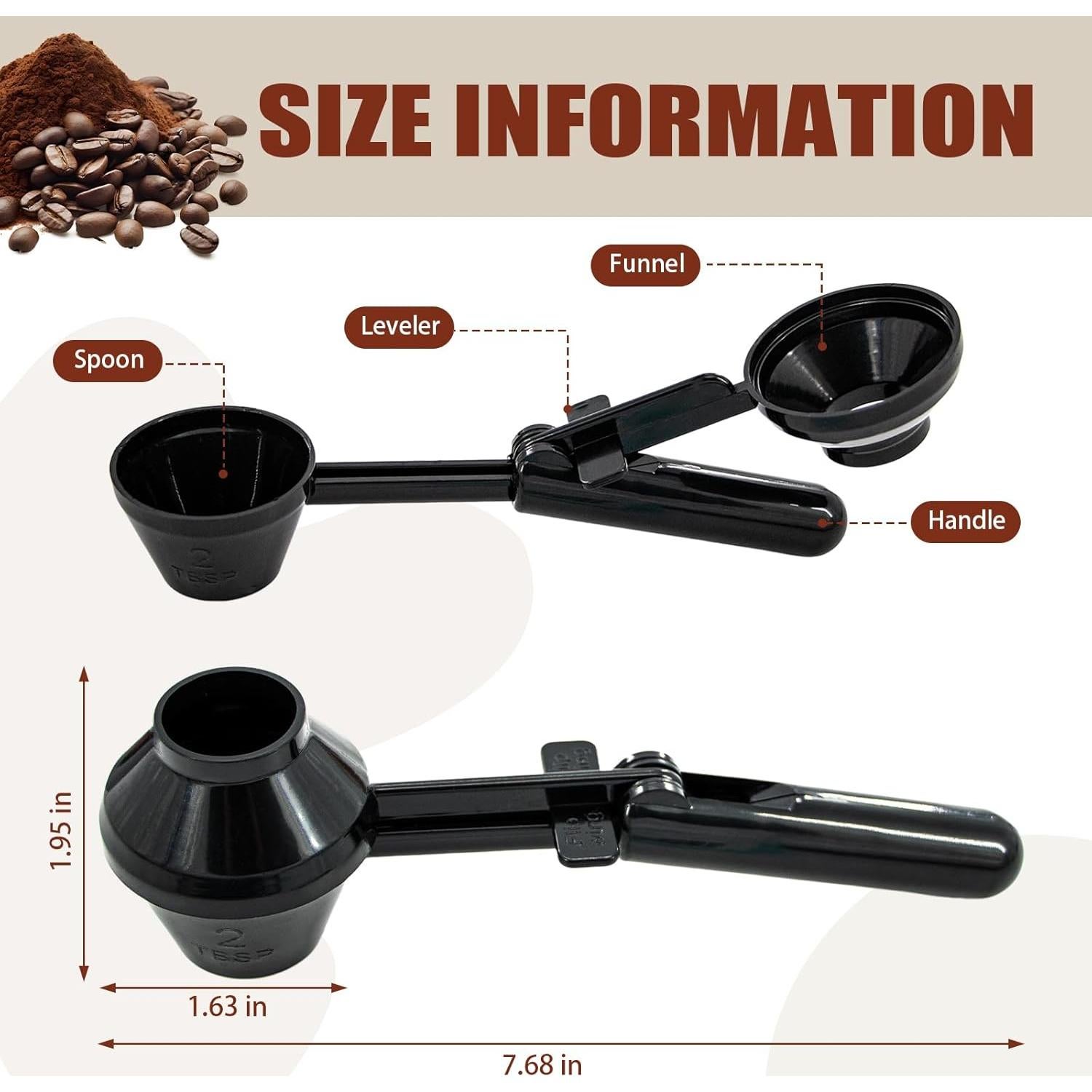 Cucharón Embudo Xorim con Taza de Espresso de Vidrio