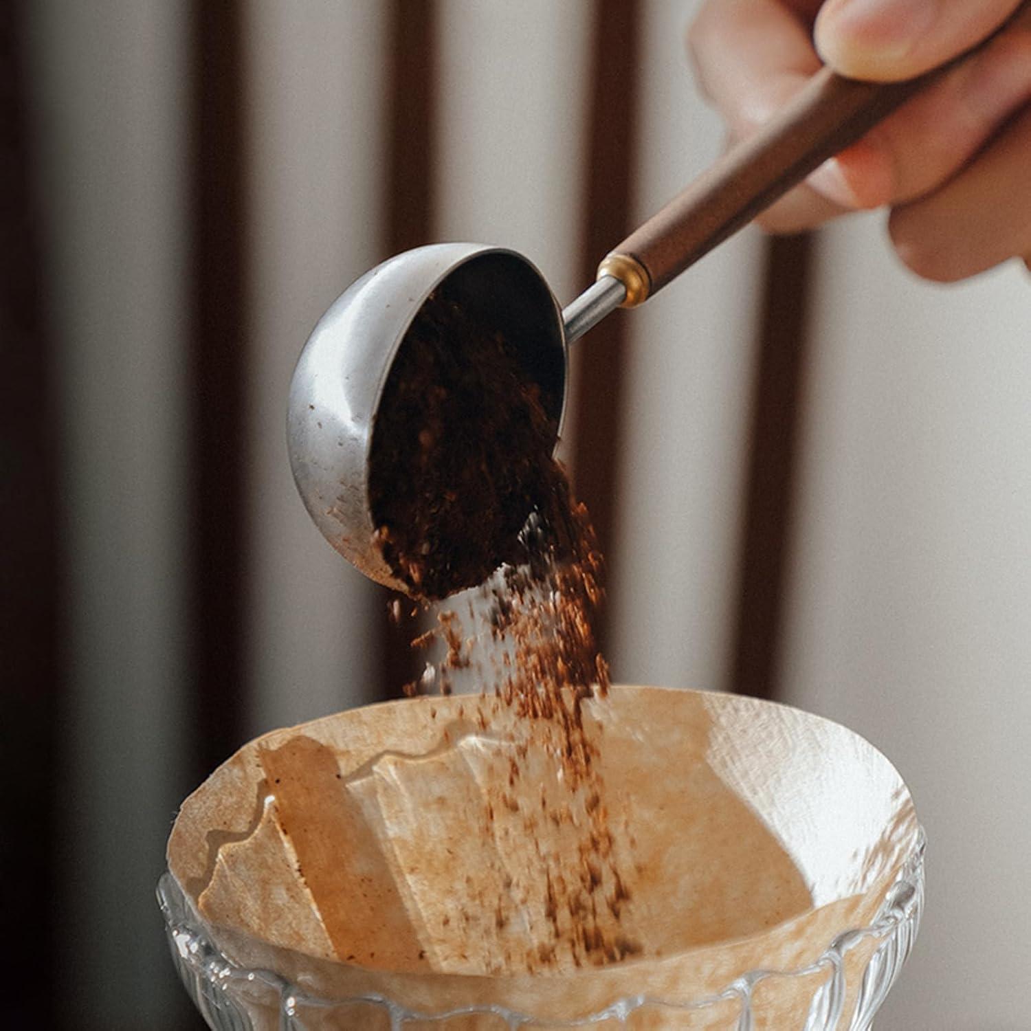 Cuchara de Café Gonzone Acero Inoxidable con Mango de Nogal 5g