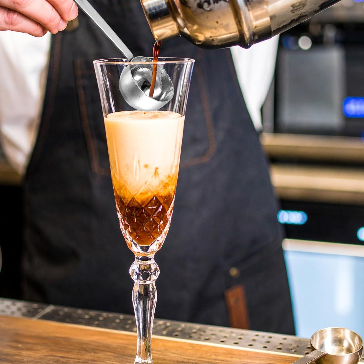 Juego de 2 Cucharas Medidoras de Acero Inoxidable MBAIYO 15ml 30ml